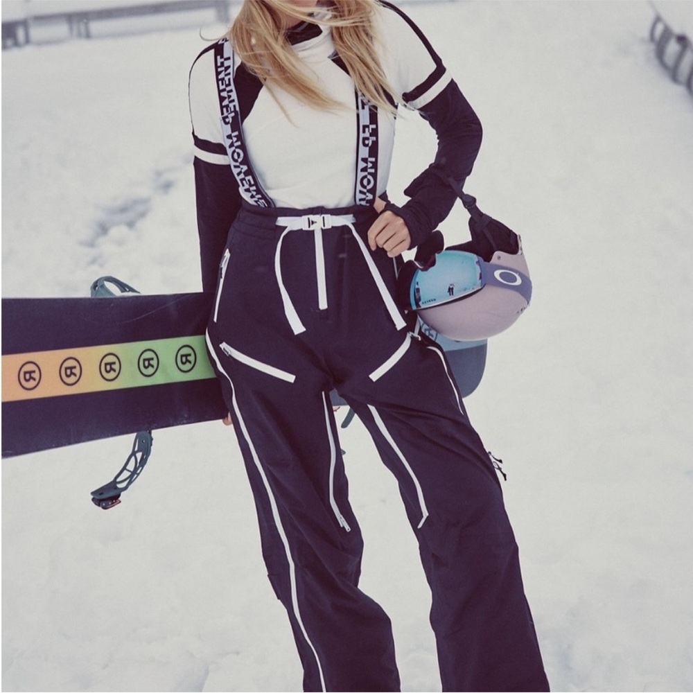 Free people zephyr ski bib pants